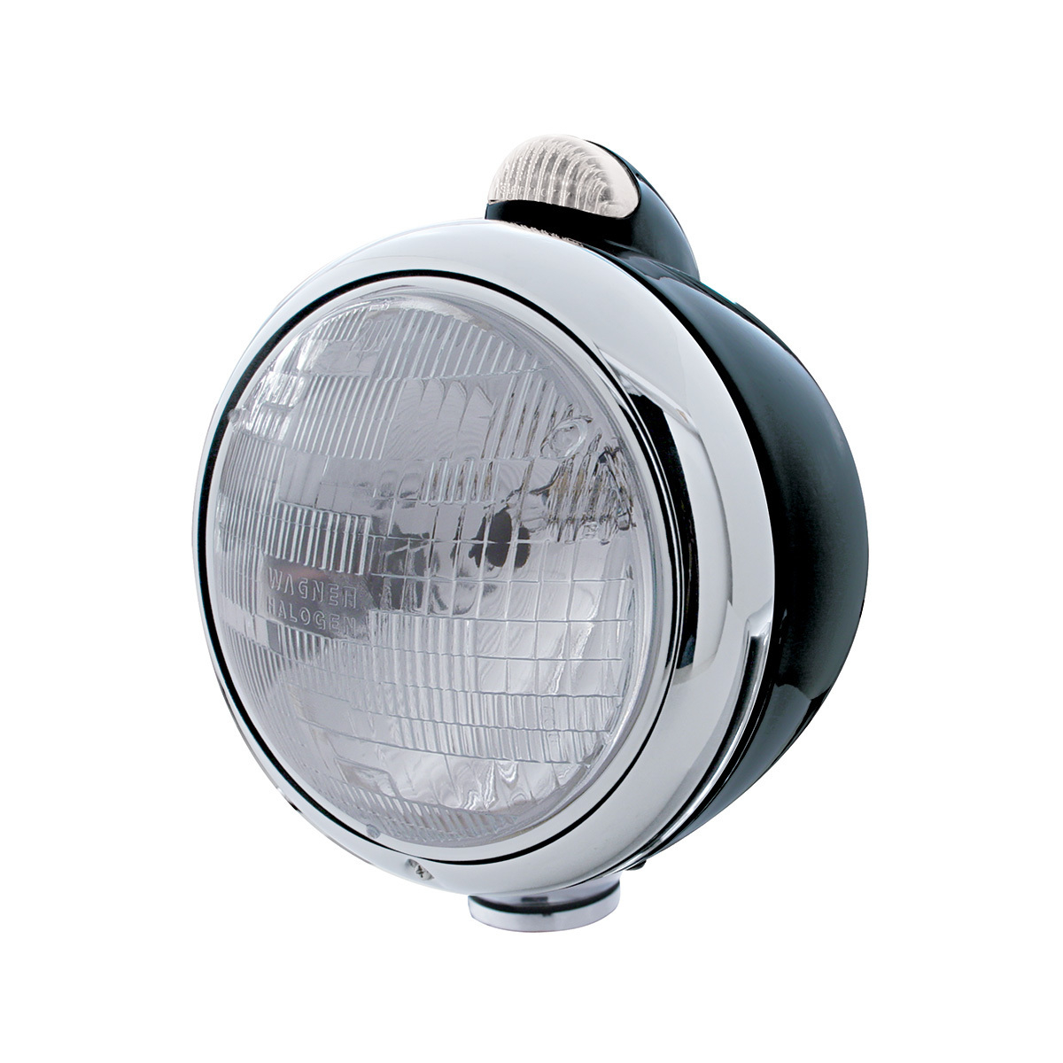 Black Guide 682-C Headlight H6024 & Dual Mode LED Signal - Clear Lens