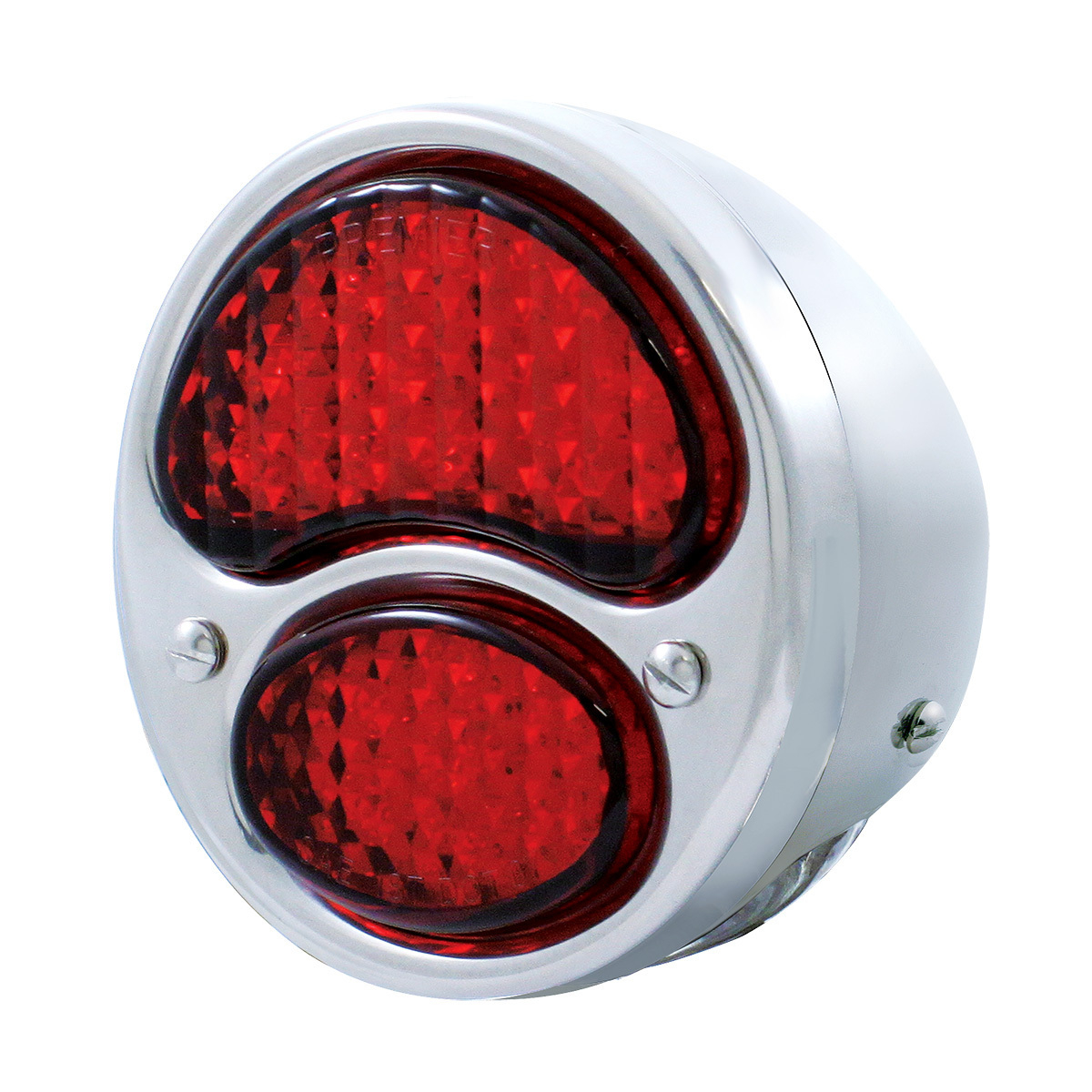 19 LED 12V With 4 LED License Plate Light Polished Stainless Steel Tail Light For 1928-31 Ford Car - L/H