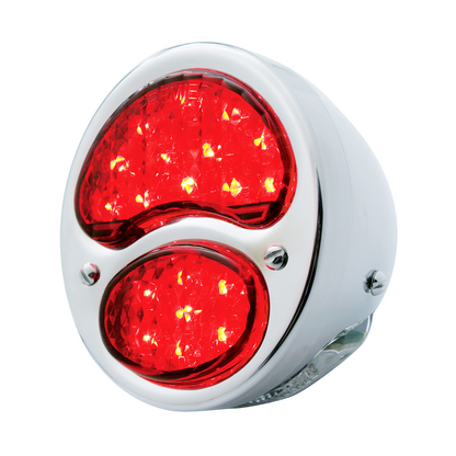 19 LED 12V With 4 LED License Plate Light Polished Stainless Steel Tail Light For 1928-31 Ford Car - L/H