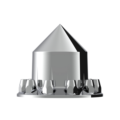 Spike Rear Axle Cover With 33mm Flat Top Thread-On Nut Covers - Chrome