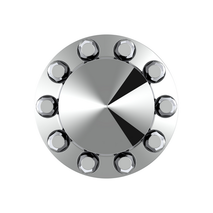 Spike Rear Axle Cover With 33mm Flat Top Thread-On Nut Covers - Chrome