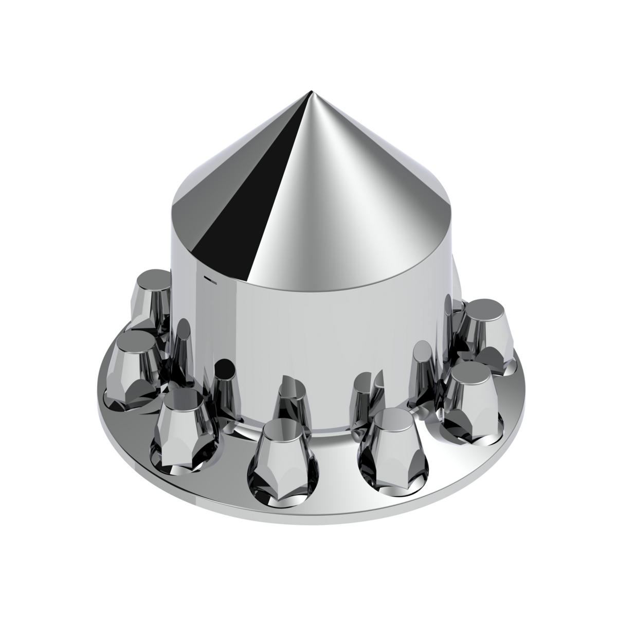 Spike Rear Axle Cover With 33mm Flat Top Thread-On Nut Covers - Chrome