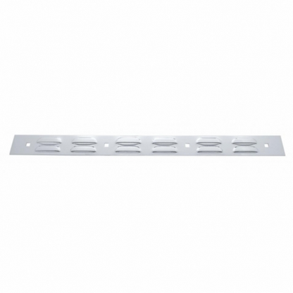2" X 24" Chrome Louvered Top Mud Flap Plate - Bolt Thru