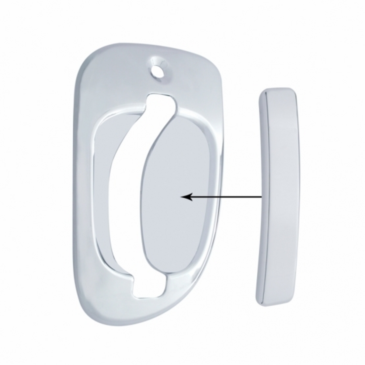 Chrome Exterior Door Handle Cover (2pcs) For Freightliner Cascadia (2008-2017) And M2 (2004+) - Driver and Passenger