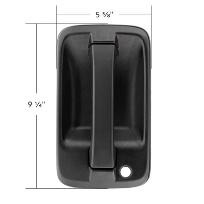 Black Plastic Exterior Door Handle For 2008-2017 Isuzu NPR - Driver