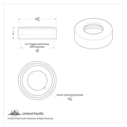 Chrome Plastic Toggle Switch Nut Covers For ¾” Diameter Round Nut (6-Pack)