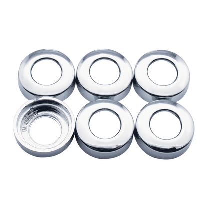 Chrome Plastic Toggle Switch Nut Covers For ¾” Diameter Round Nut (6-Pack)