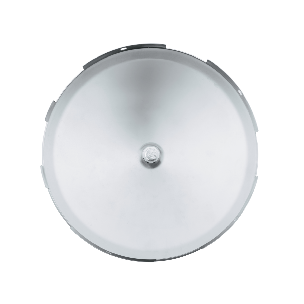 Universal Chrome Front Hubcap With 3 Extra Large Bar Straight Spinner - 7/16" Lip
