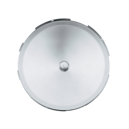 Universal Chrome Front Hubcap With 3 Extra Large Bar Straight Spinner - 7/16" Lip