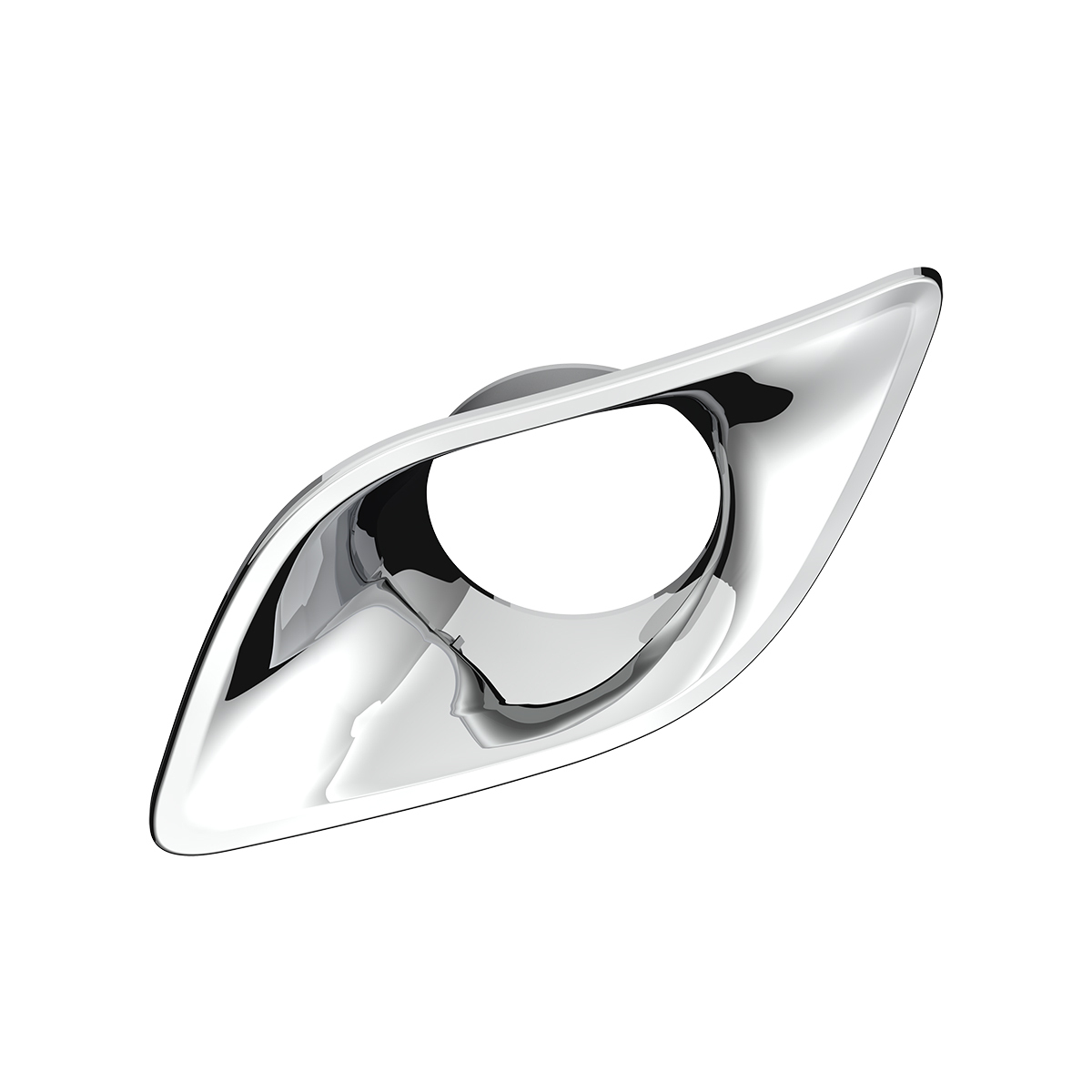 Chrome Plastic Fog Light Bezel For 2013-2021 Kenworth T680-Driver