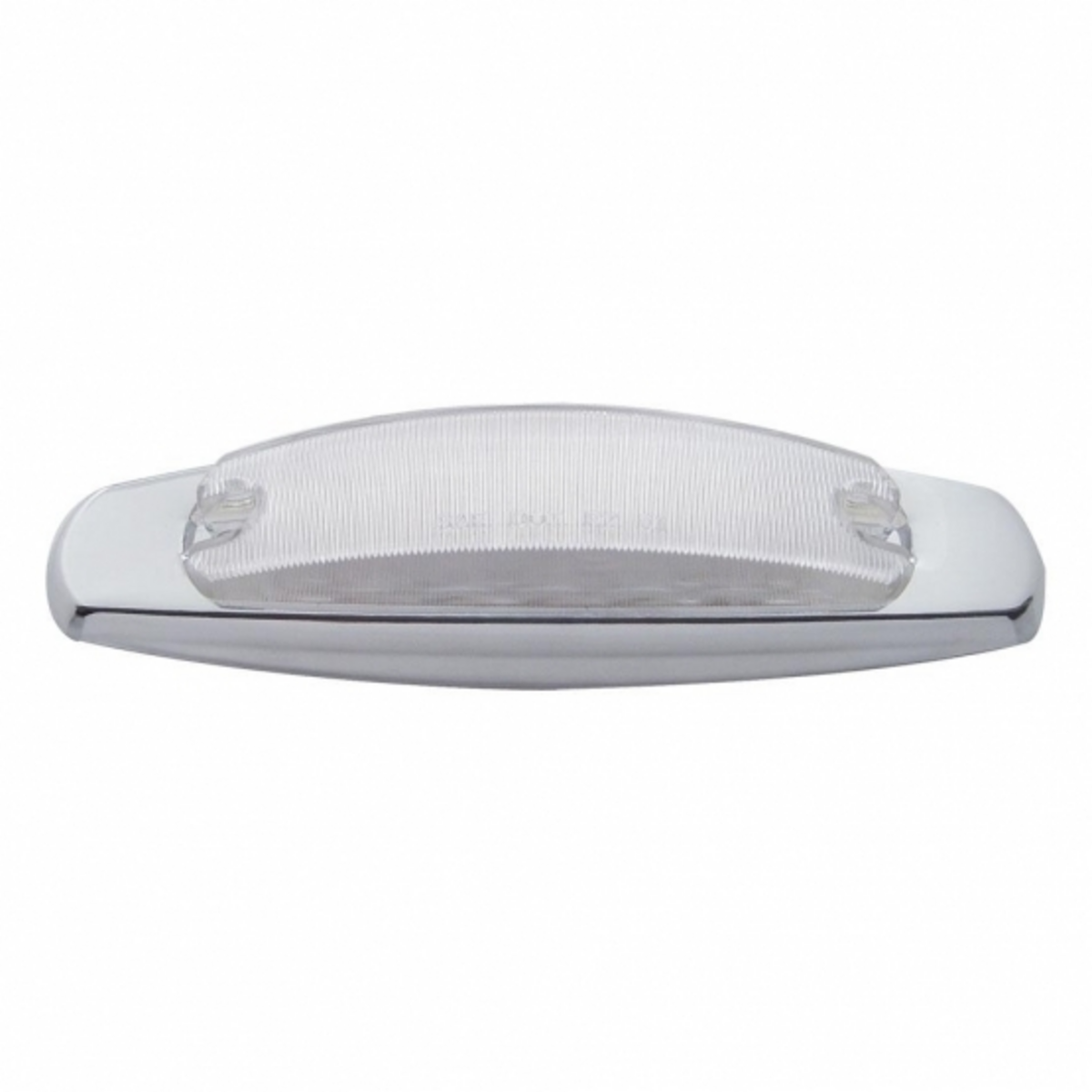 12 LED Rectangular Light (Clearance/Marker) With Chrome Bezel - Red LED/Clear Lens