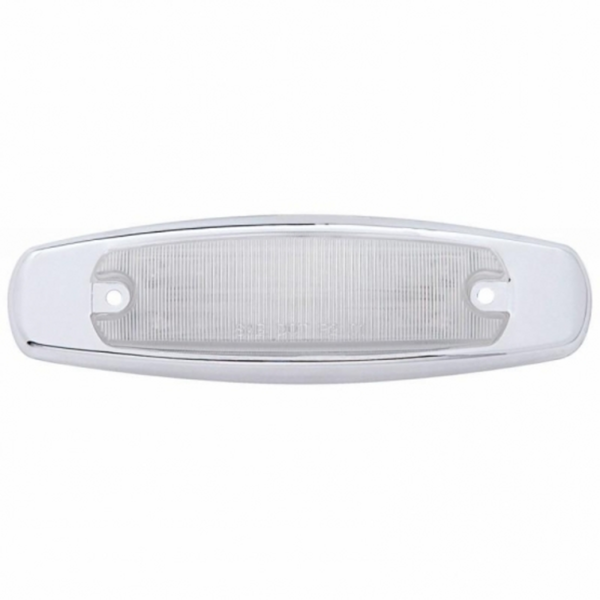 12 LED Rectangular Light (Clearance/Marker) With Chrome Bezel - Red LED/Clear Lens