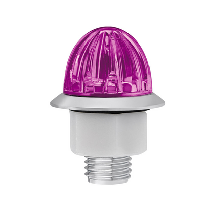 Double Fury 4 LED 1-1/8" Watermelon Clearance/Marker Light- Amber & Purple LED/ Clear Lens