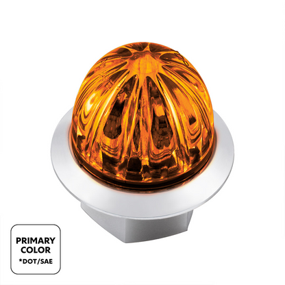 Double Fury 4 LED 1-1/8" Watermelon Clearance/Marker Light- Amber & Purple LED/ Clear Lens