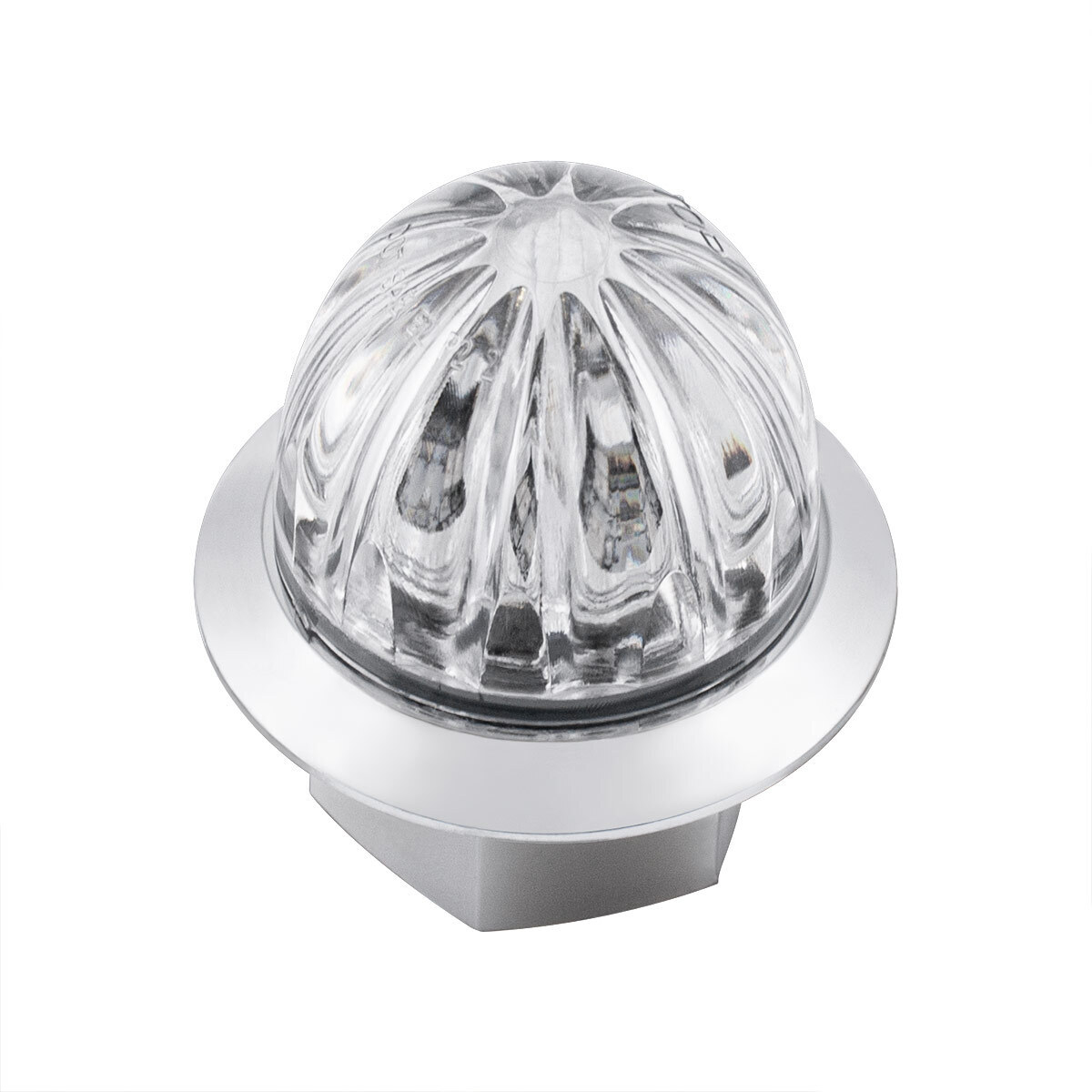 Double Fury 4 LED 1-1/8" Watermelon Clearance/Marker Light- Amber & Purple LED/ Clear Lens