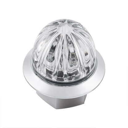 Double Fury 4 LED 1-1/8" Watermelon Clearance/Marker Light- Amber & Purple LED/ Clear Lens