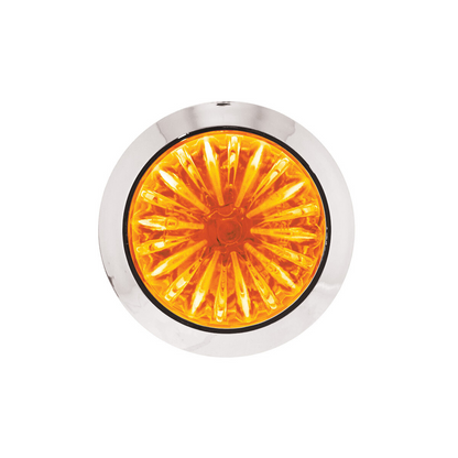Double Fury 4 LED 1-1/8" Watermelon Clearance/Marker Light- Amber & Purple LED/ Clear Lens