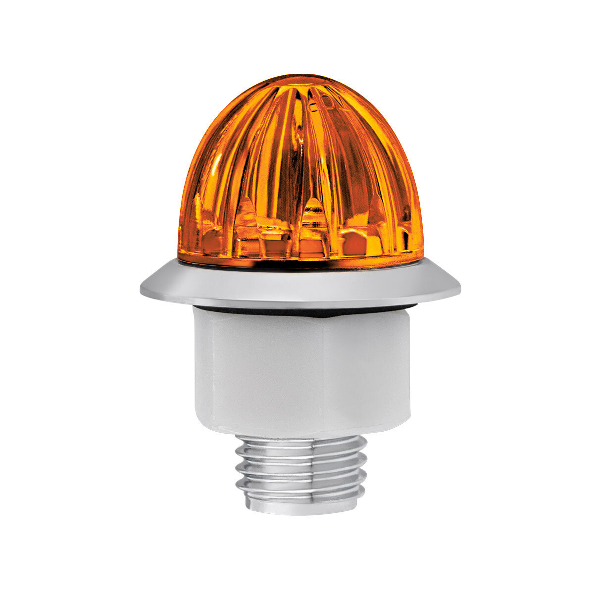 Double Fury 4 LED 1-1/8" Watermelon Clearance/Marker Light- Amber & Purple LED/ Clear Lens