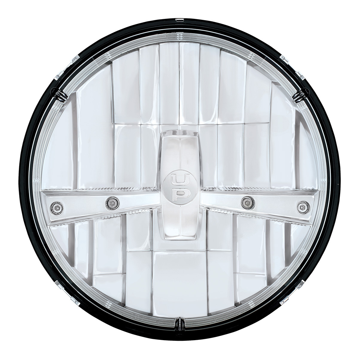 ULTRALIT - 5 High Power LED 7" Dual Function Headlight - Chrome
