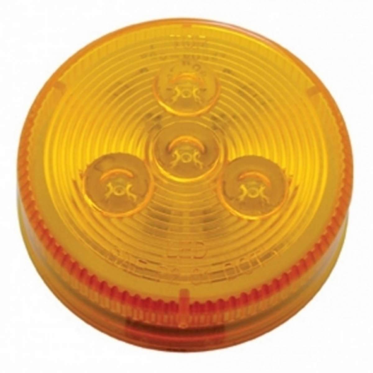 4 LED 2.5" Round Low Profile Light (Clearance/Marker) - Amber LED/Amber Lens (Bulk)