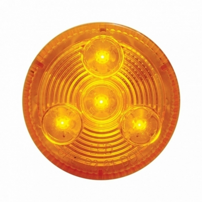 4 LED 2.5" Round Low Profile Light (Clearance/Marker) - Amber LED/Amber Lens (Bulk)