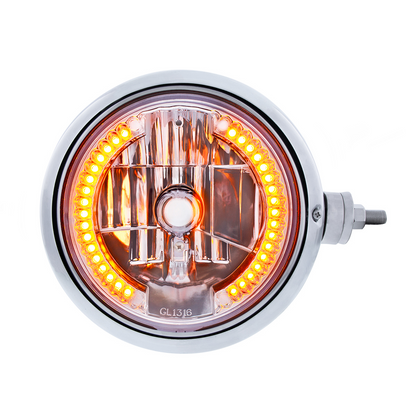SS Guide 682-C Style Headlight Assembly W/Crystal Lens & 34 LEDs Position Light - R/H (Horizontal Mount)