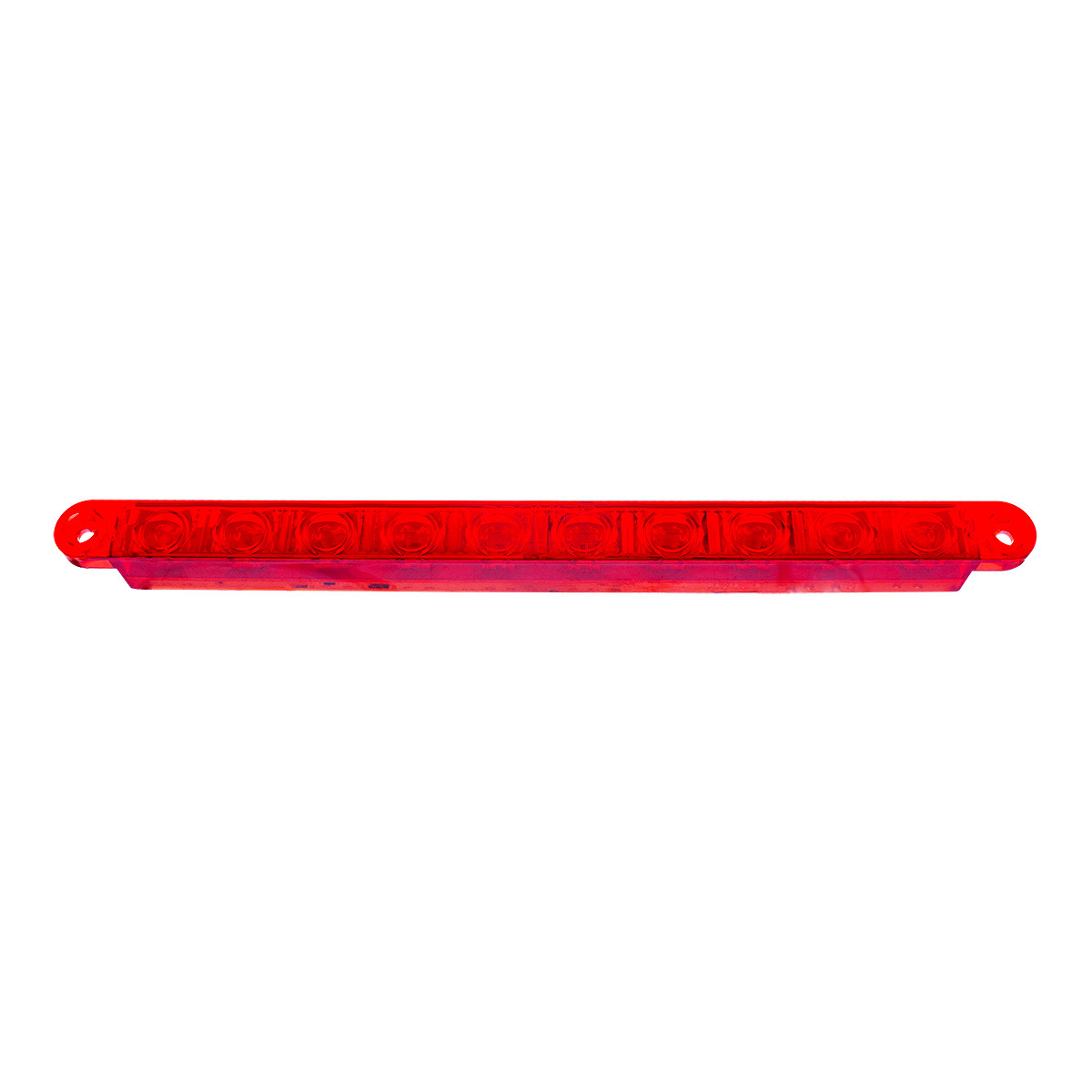 10 LED 9" Split Turn Function Light Bar - Red LED/Red Lens (Bulk)