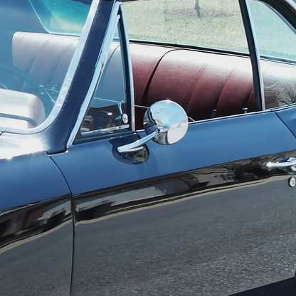 Exterior Mirror With Bow Tie Logo For 1966-72 Chevy Passenger Car - L/H