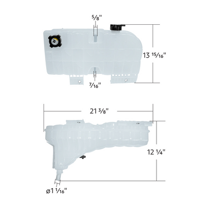 Pressurized Coolant Reservoir & Coolant Level Sensor For 2008-2022 Peterbilt 389 & Kenworth W900