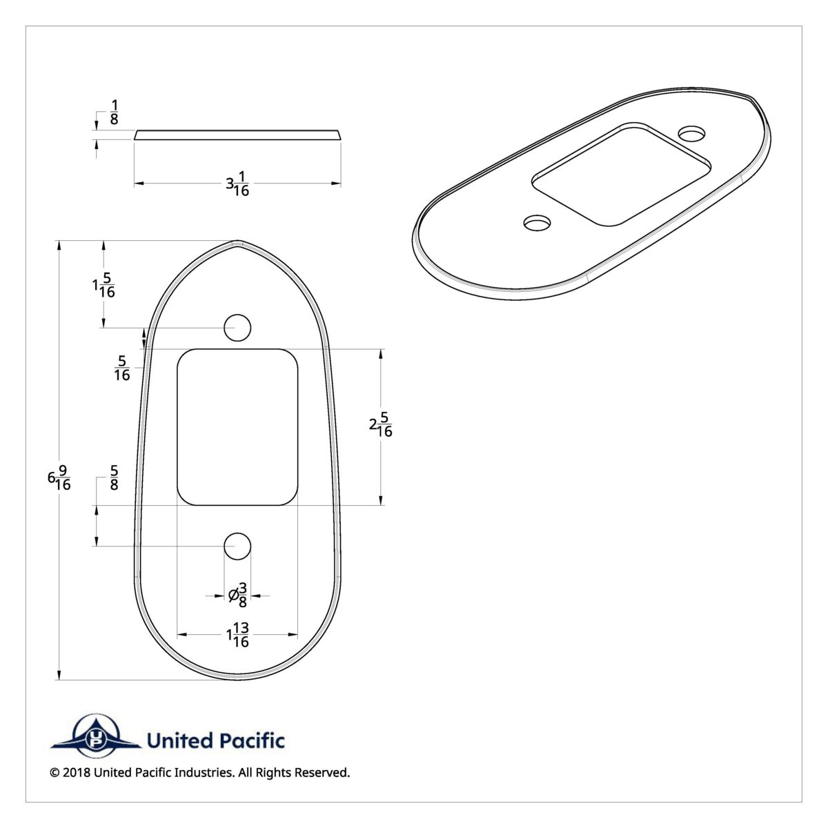 Tail Light Mounting Pads For 1949-50 Chevy Passenger Car (Pair)