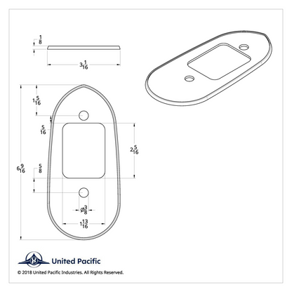 Tail Light Mounting Pads For 1949-50 Chevy Passenger Car (Pair)