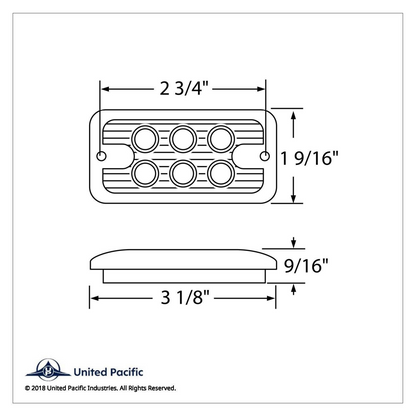 6 LED Dual Function Light - Amber LED/Clear Lens