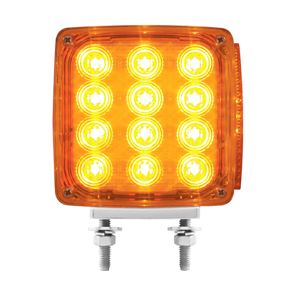 27 LED Double Face Turn Signal Light (Driver) - Amber & Red LED/Amber & Red Lens