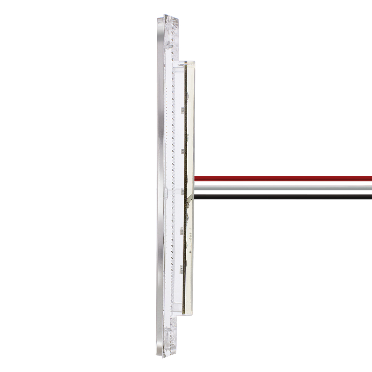 15 Red LED Side Marker With Stainless Steel Trim For 1973-80 Chevy & GMC Truck, Clear Lens