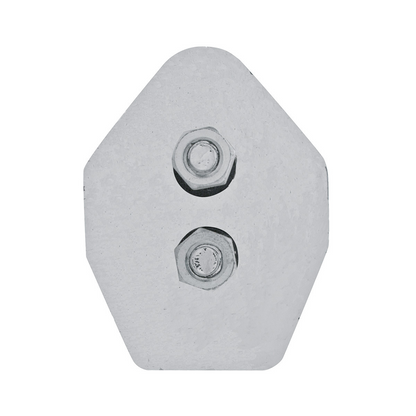 28" Chrome 45-Degree Angled Mud Flap Hangers - 1-1/8" Bolt Pattern - Competition Series (Pair)