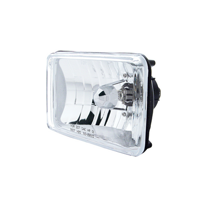 4" X 6" Crystal Rectangular Headlight, Glass Lens - High Beam