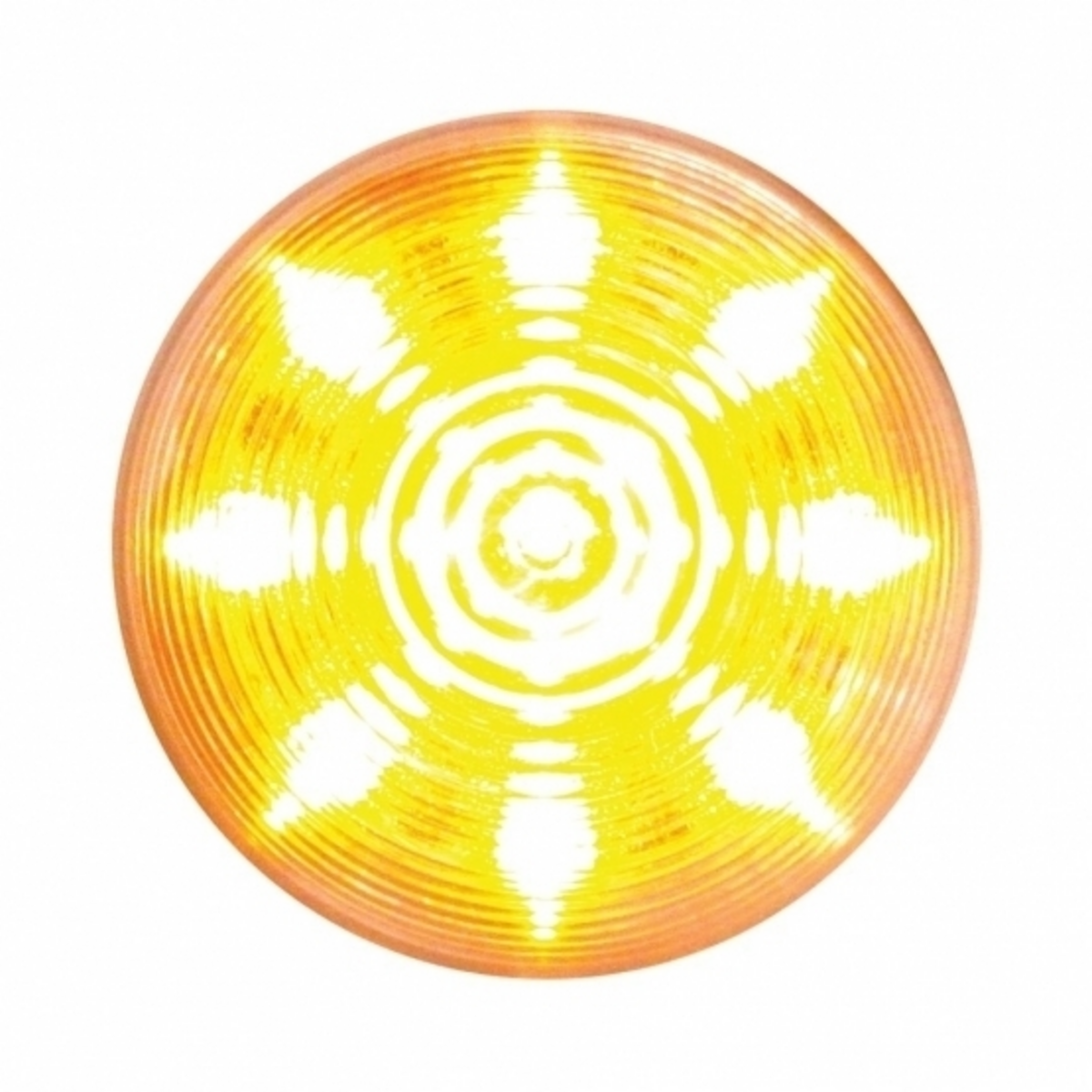 9 LED 2" Round Beehive Light (Clearance/Marker) - Amber LED/Clear Lens