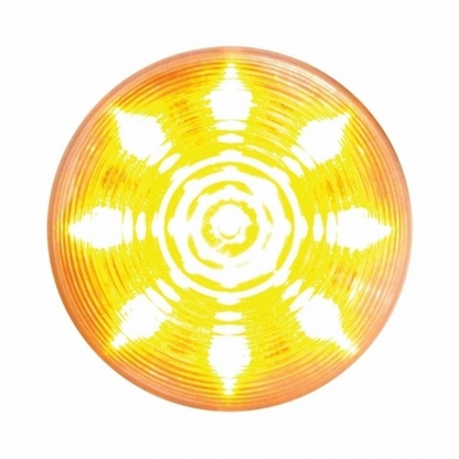 9 LED 2" Round Beehive Light (Clearance/Marker) - Amber LED/Clear Lens