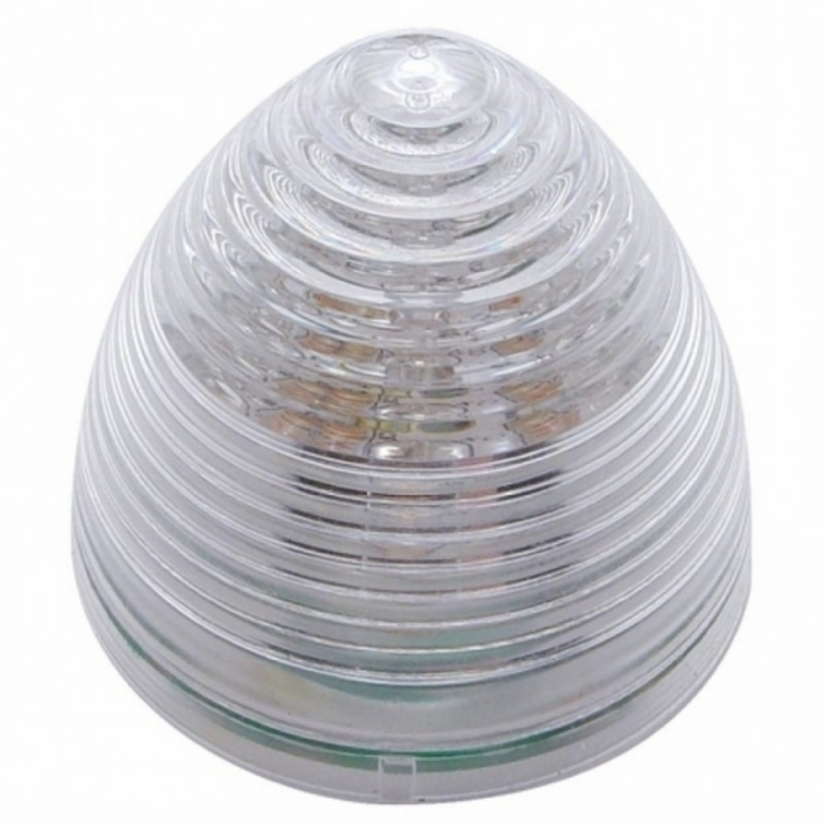 9 LED 2" Round Beehive Light (Clearance/Marker) - Amber LED/Clear Lens