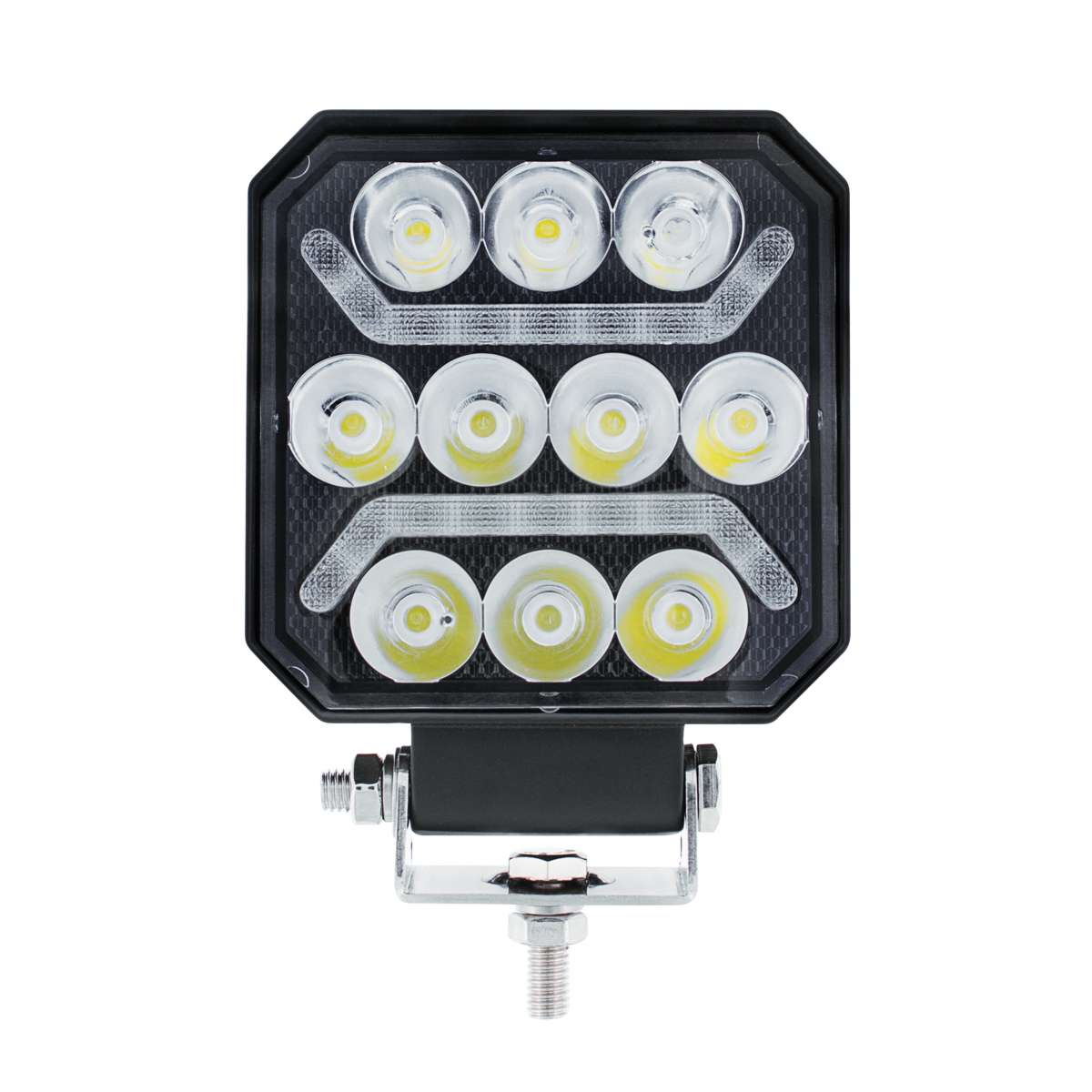 11 LED High Power LED Work Light With "U" Light Guide-Amber