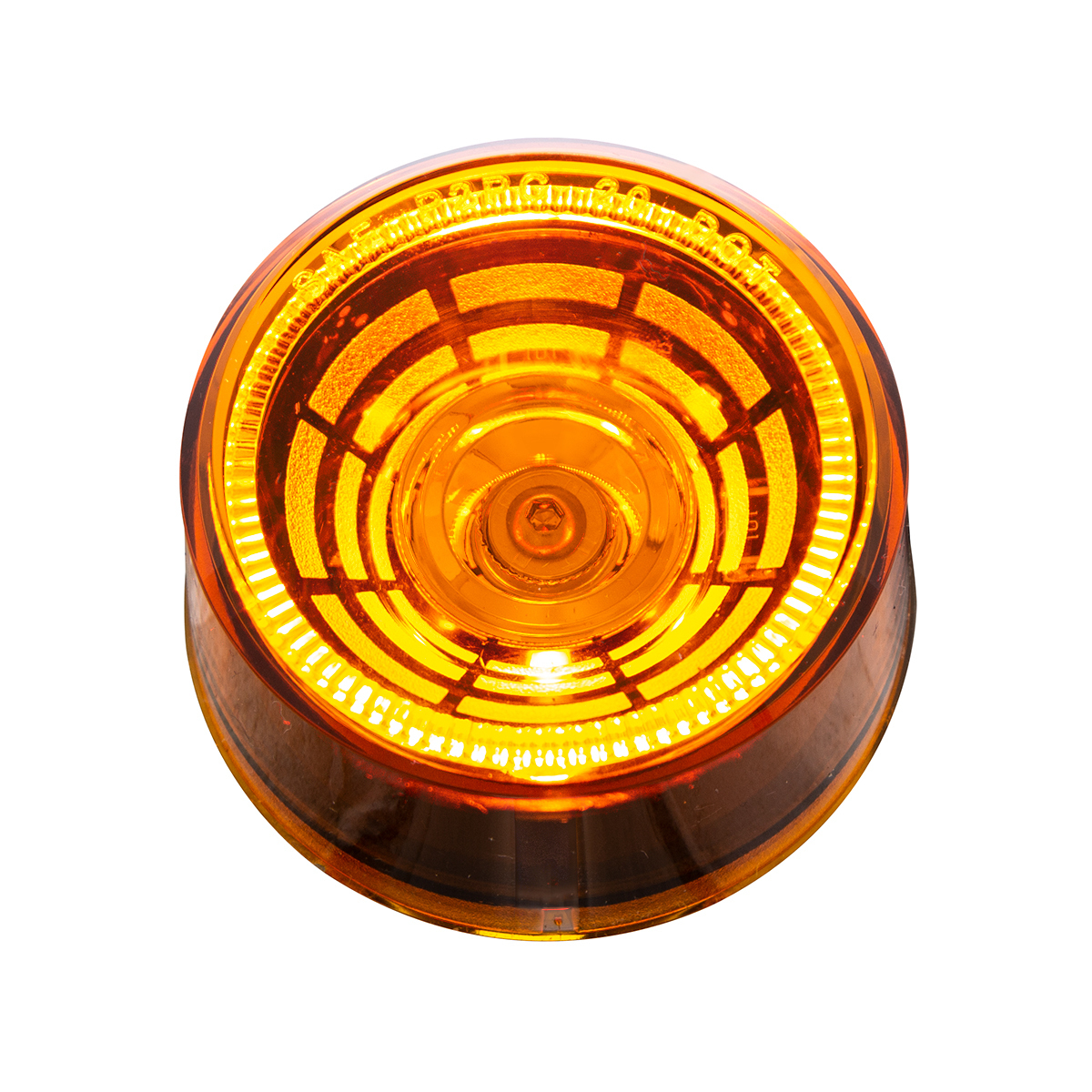 Abyss 4 LED 2" Round Clearance/Marker Light - Amber LED/Amber Lens