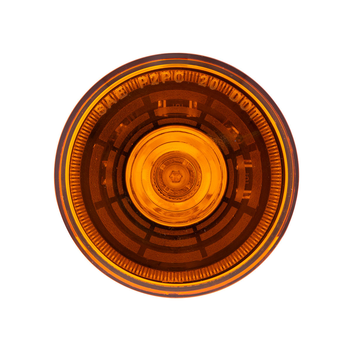 Abyss 4 LED 2" Round Clearance/Marker Light - Amber LED/Amber Lens