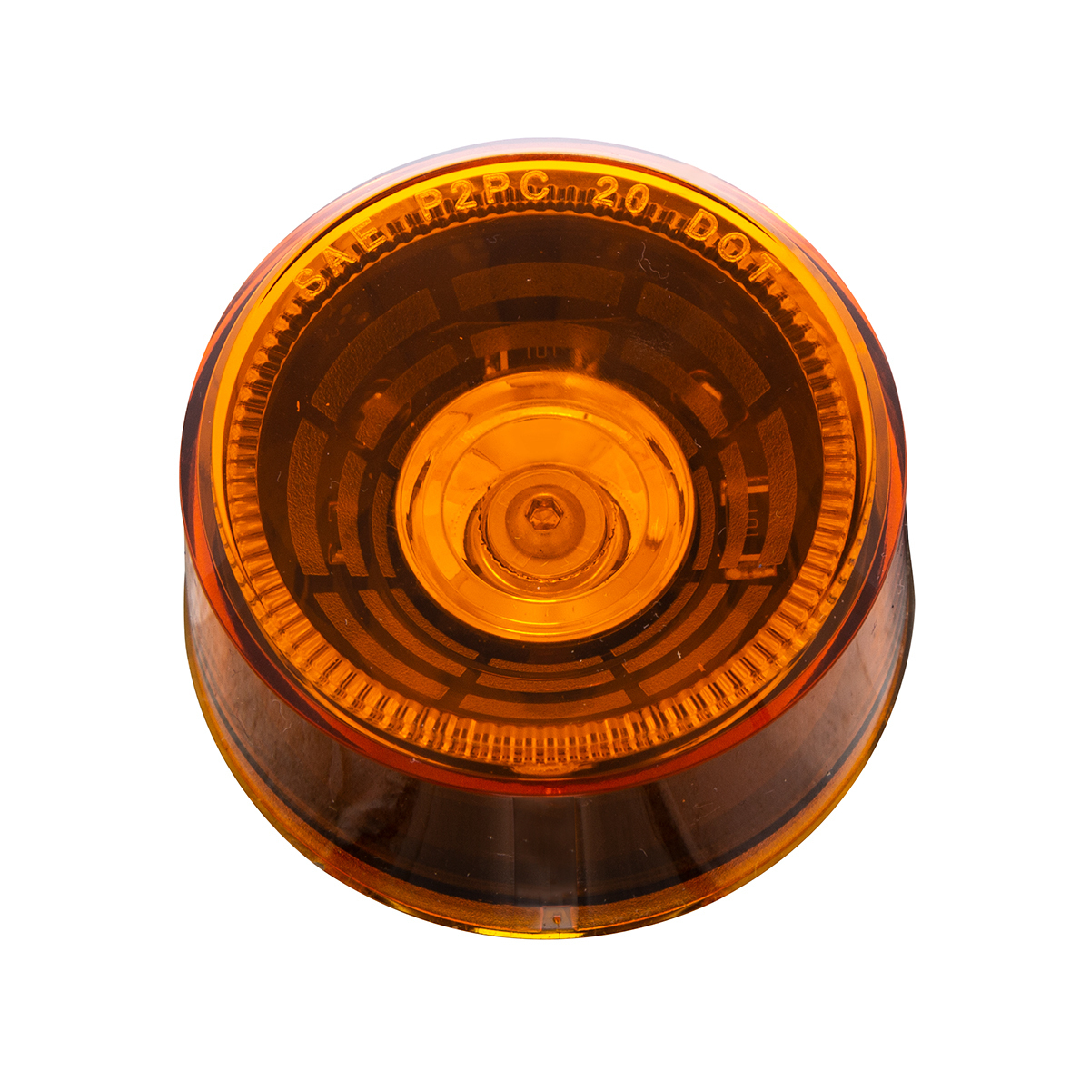 Abyss 4 LED 2" Round Clearance/Marker Light - Amber LED/Amber Lens