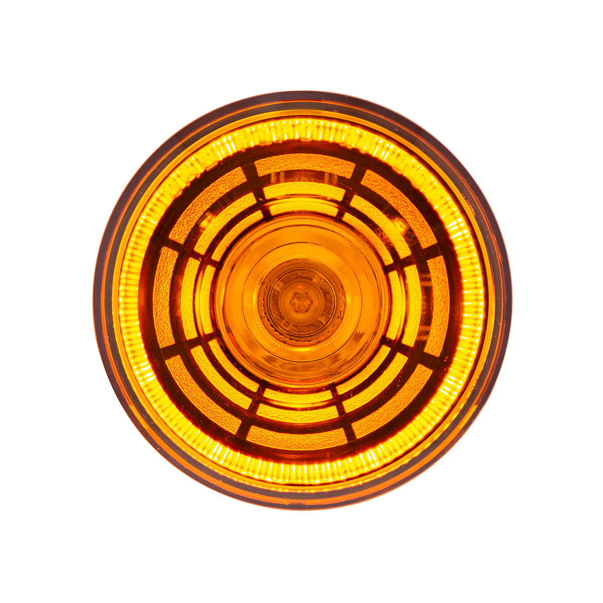 Abyss 4 LED 2" Round Clearance/Marker Light - Amber LED/Amber Lens