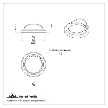 Chrome Plastic Small Gauge Cover With Visor For Freightliner