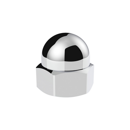 11/16" x 7/8" Chrome Die-Cast Acorn Nut Cover (50 pcs/Box)