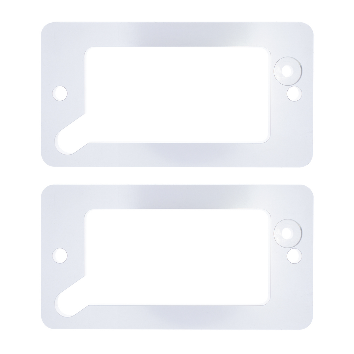 Clear Anodized Billet Aluminum Turn Signal Bezel Set For 1969-77 Ford Bronco