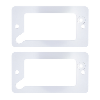 Clear Anodized Billet Aluminum Turn Signal Bezel Set For 1969-77 Ford Bronco