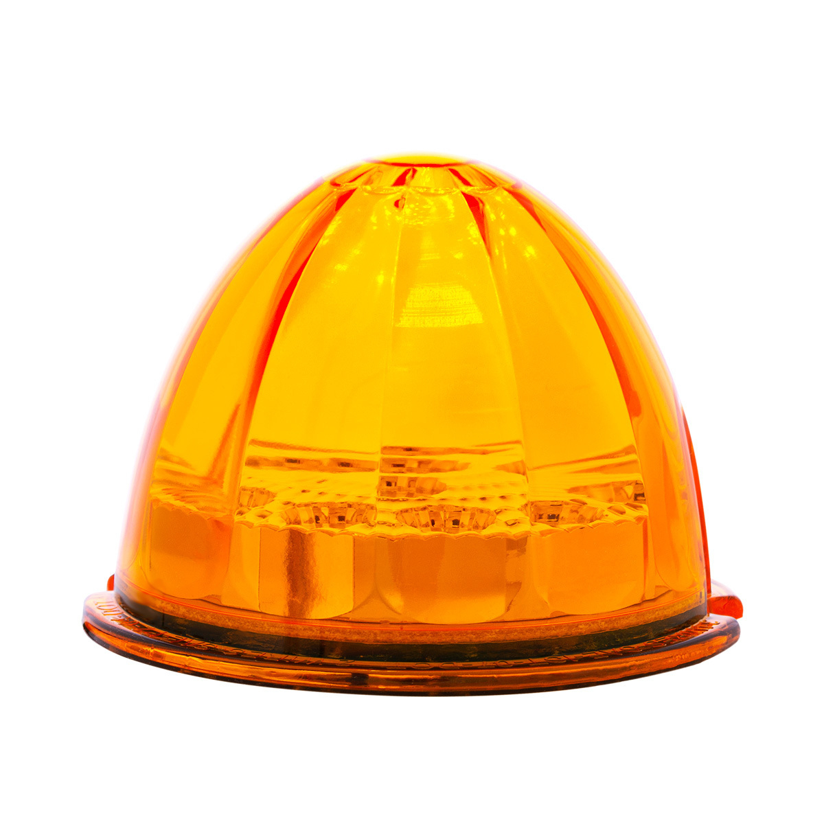 17 LED Reflector Watermelon Maze Cab Light - Amber LED/Amber Lens