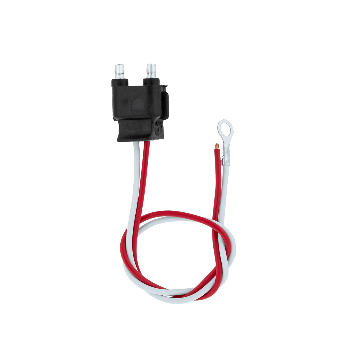 2 Wire Pigtail With 2 Prong Straight Plug - 12" Lead (50-Pack)